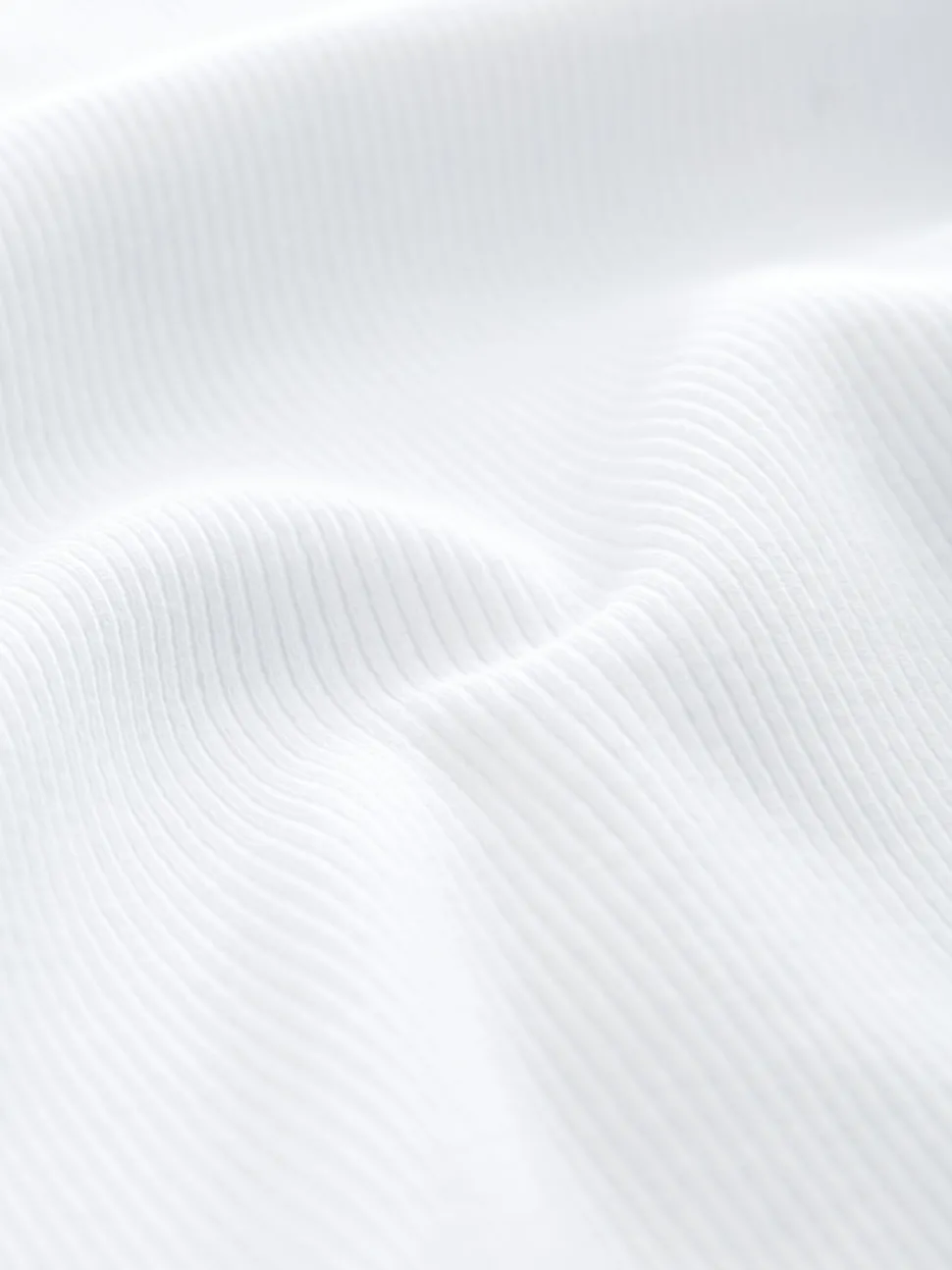 White Ribbed Short Sleeve Crew T-Shirt
