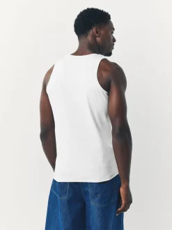 White Ribbed Vests 2 Pack