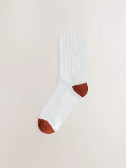 White Rich Heel Toe Sports Socks 4 Pack