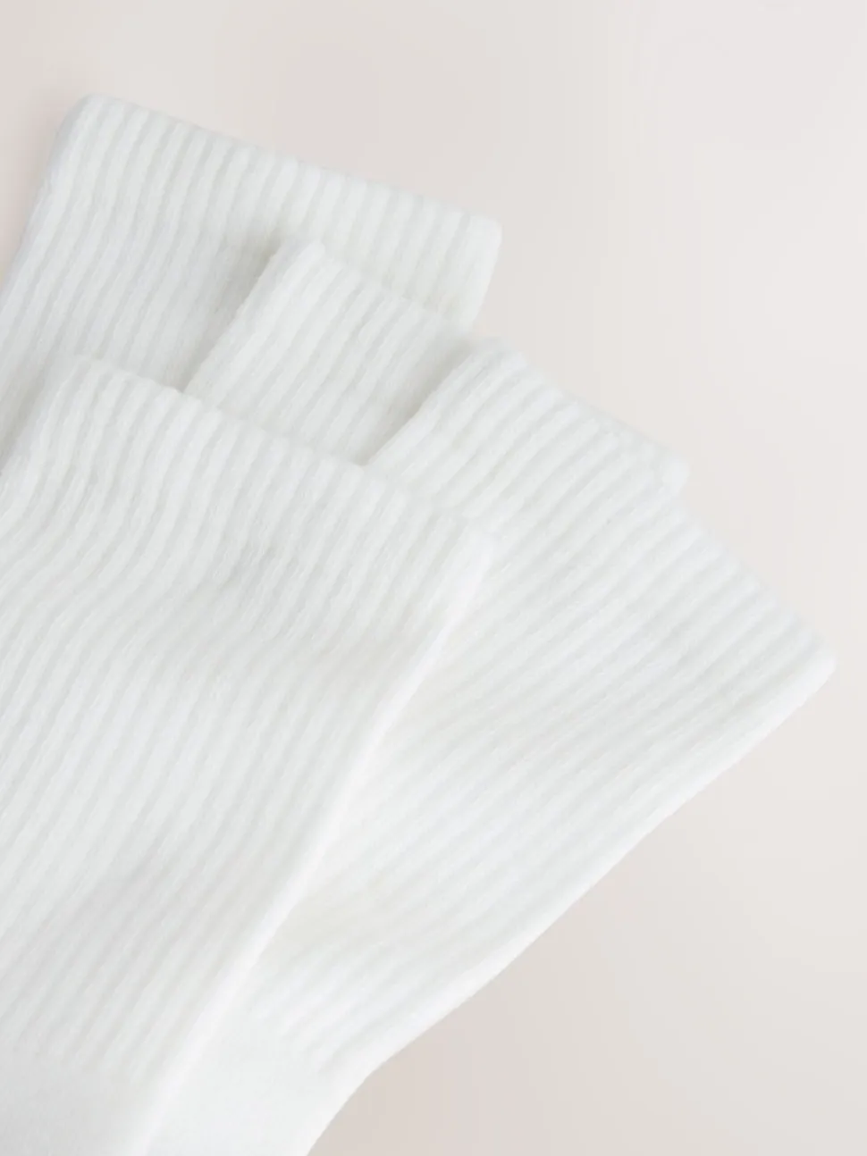 White Rich Heel Toe Sports Socks 4 Pack