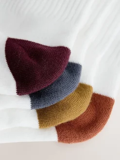 White Rich Heel Toe Sports Socks 4 Pack
