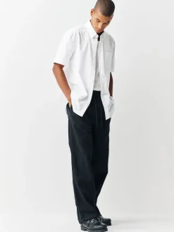 White Short Sleeve Oxford Shirt