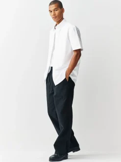 White Short Sleeve Oxford Shirt