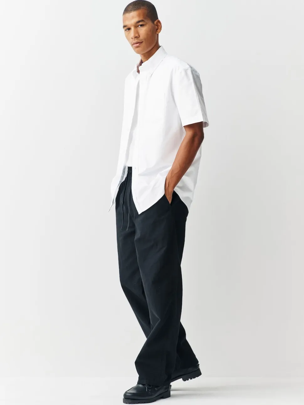 White Short Sleeve Oxford Shirt