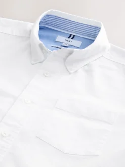 White Short Sleeve Oxford Shirt