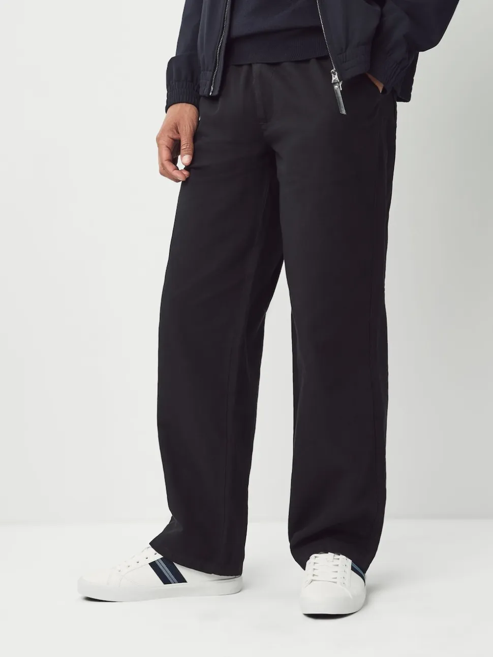 White Side Stripe Smart Casual Trainers