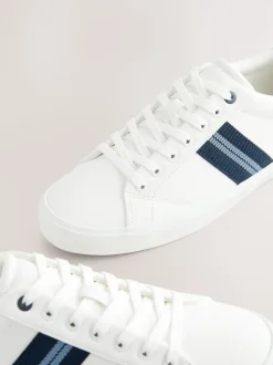 White Side Stripe Smart Casual Trainers