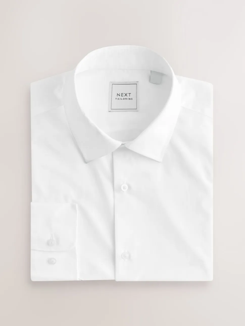 White Skinny Fit Easy Care Long Sleeve Single Cuff Smart Shirts 2 Pack