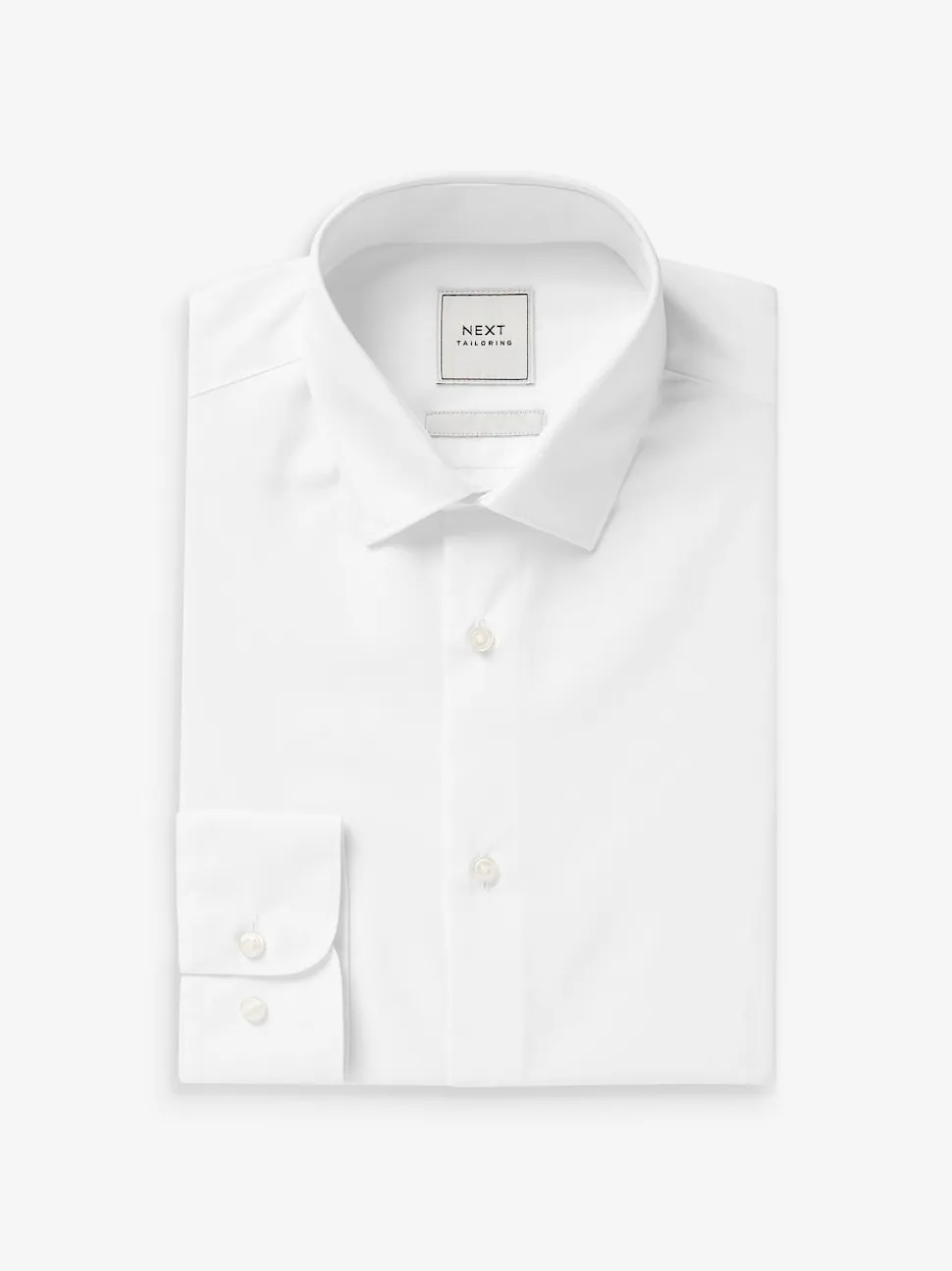 White Skinny Fit Easy Care Single Cuff Smart Shirt