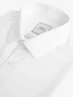 White Skinny Fit Easy Care Single Cuff Smart Shirt