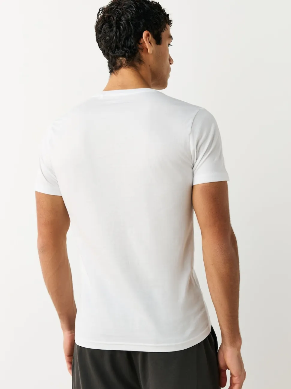 White Slim Fit 100% Cotton Layering T-Shirts 5 Pack
