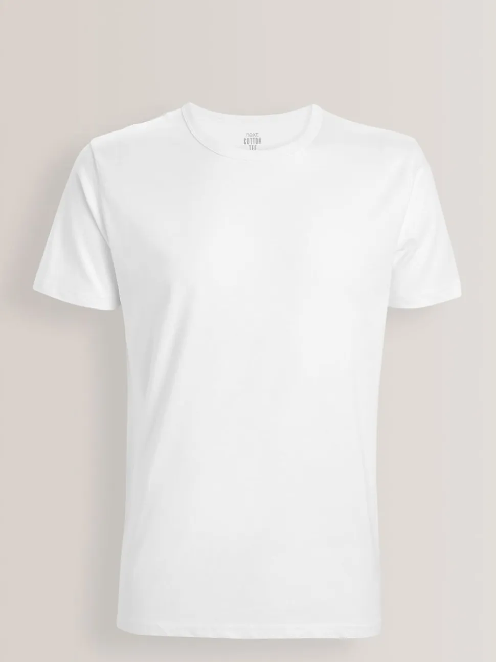 White Slim Fit 100% Cotton Layering T-Shirts 5 Pack