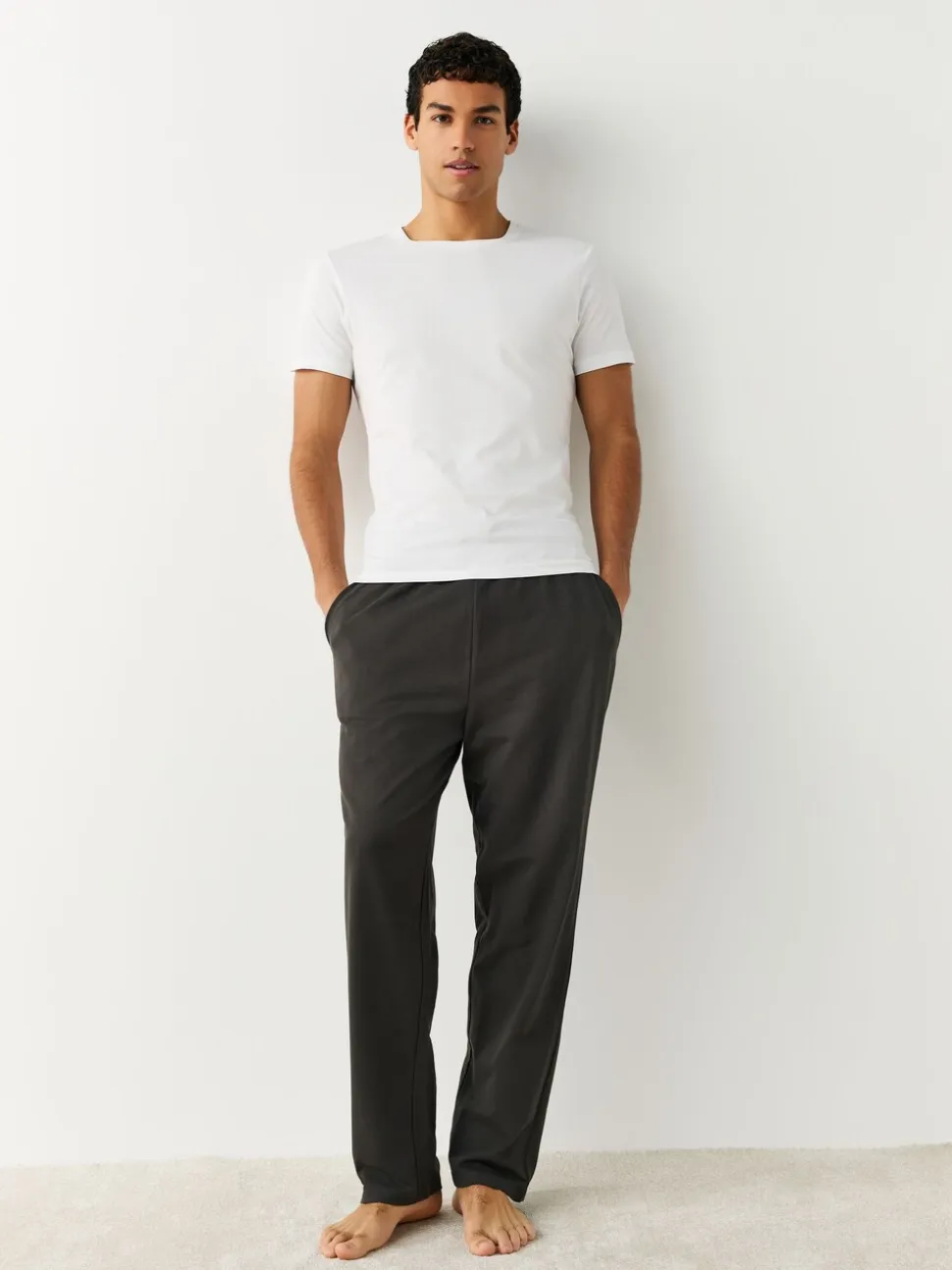 White Slim Fit 100% Cotton Layering T-Shirts 10 Pack