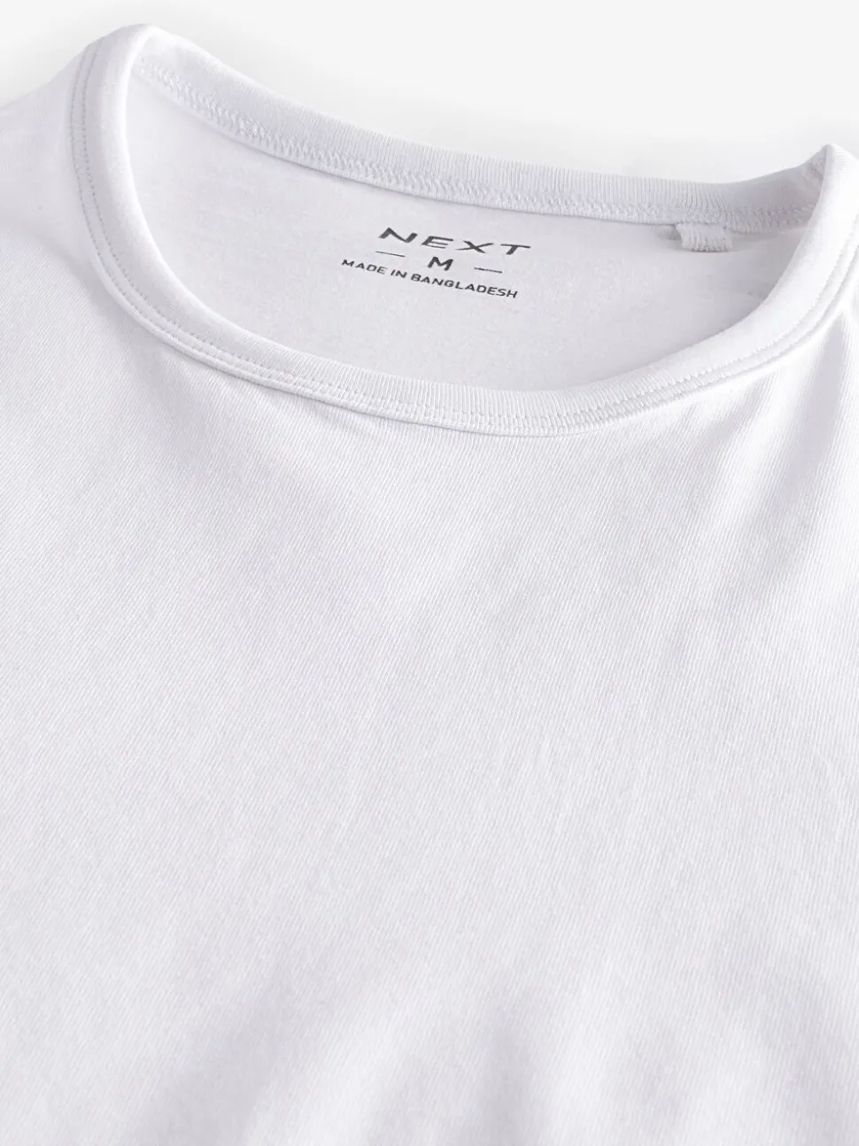 White Slim Fit 100% Cotton Layering T-Shirts 10 Pack
