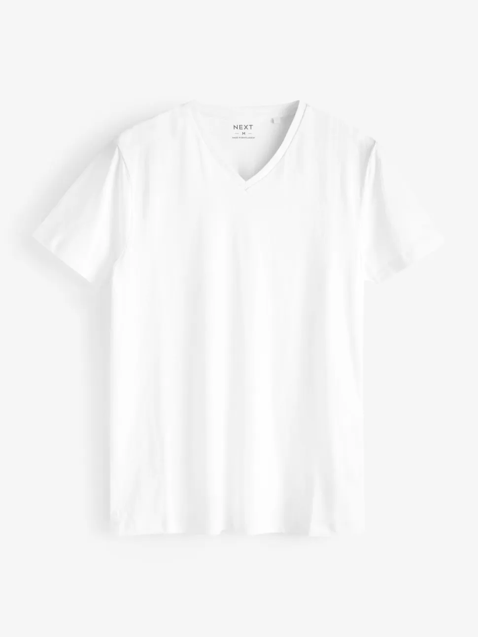 White Slim Fit 100% Cotton V-Neck Layering T-Shirts 2 Pack