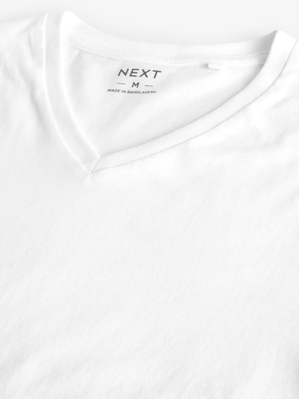 White Slim Fit 100% Cotton V-Neck Layering T-Shirts 2 Pack
