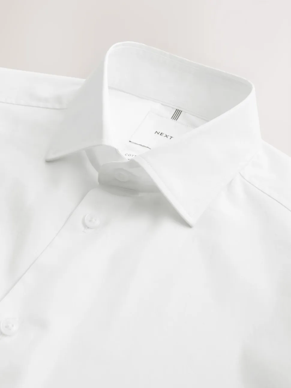 White Slim Fit Cotton Stretch Long Sleeve Formal Shirt