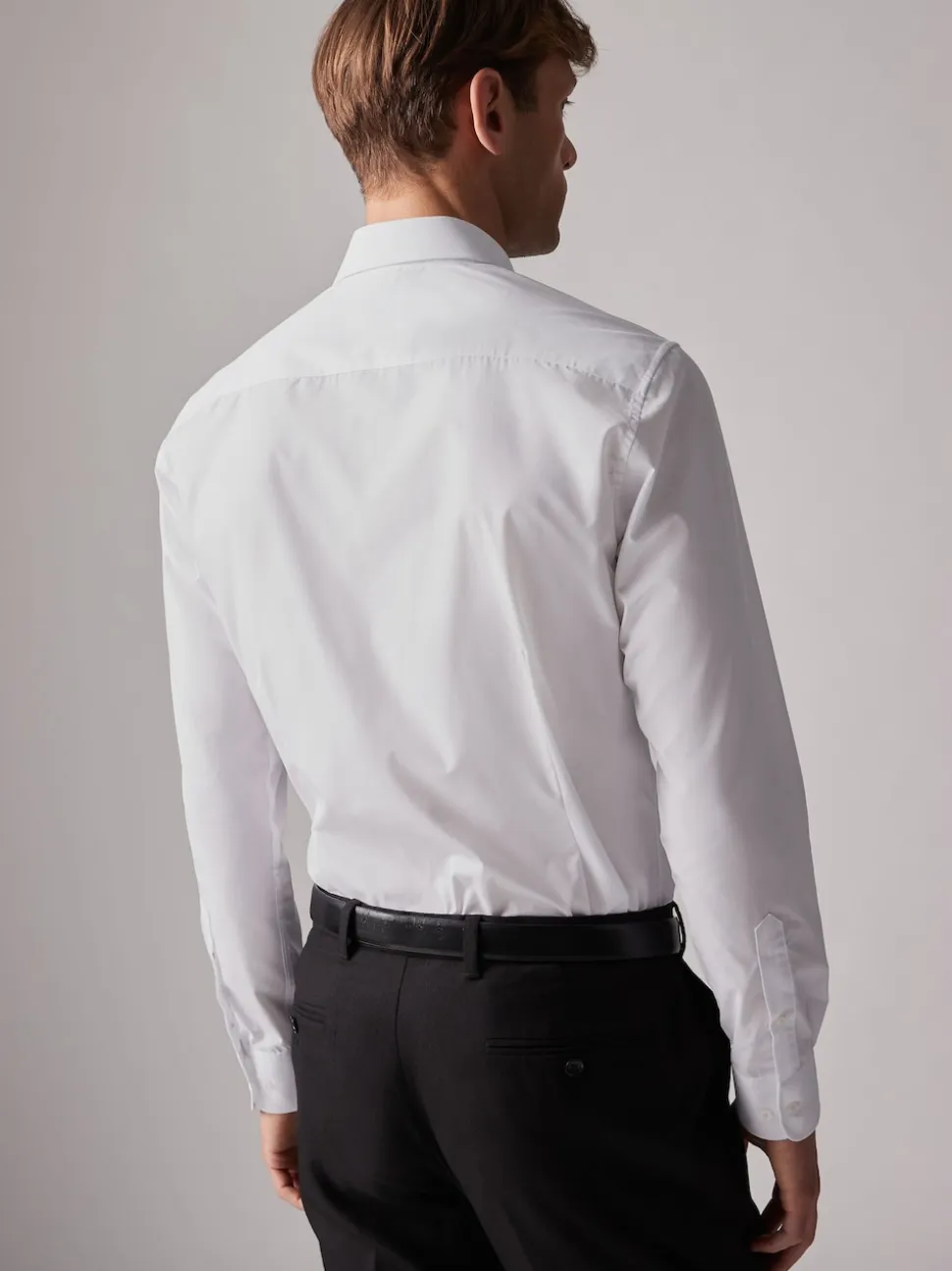 White Slim Fit Easy Care Single Cuff Smart Shirts 4 Pack