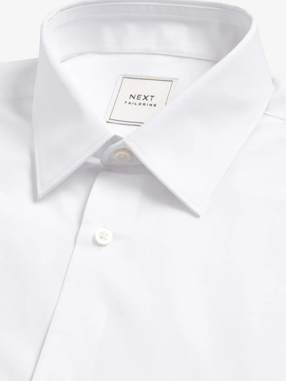 White Slim Fit Easy Care Double Cuff Smart Shirt