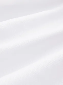 White Slim Fit Easy Care Textured Single Cuff Smart Shirt