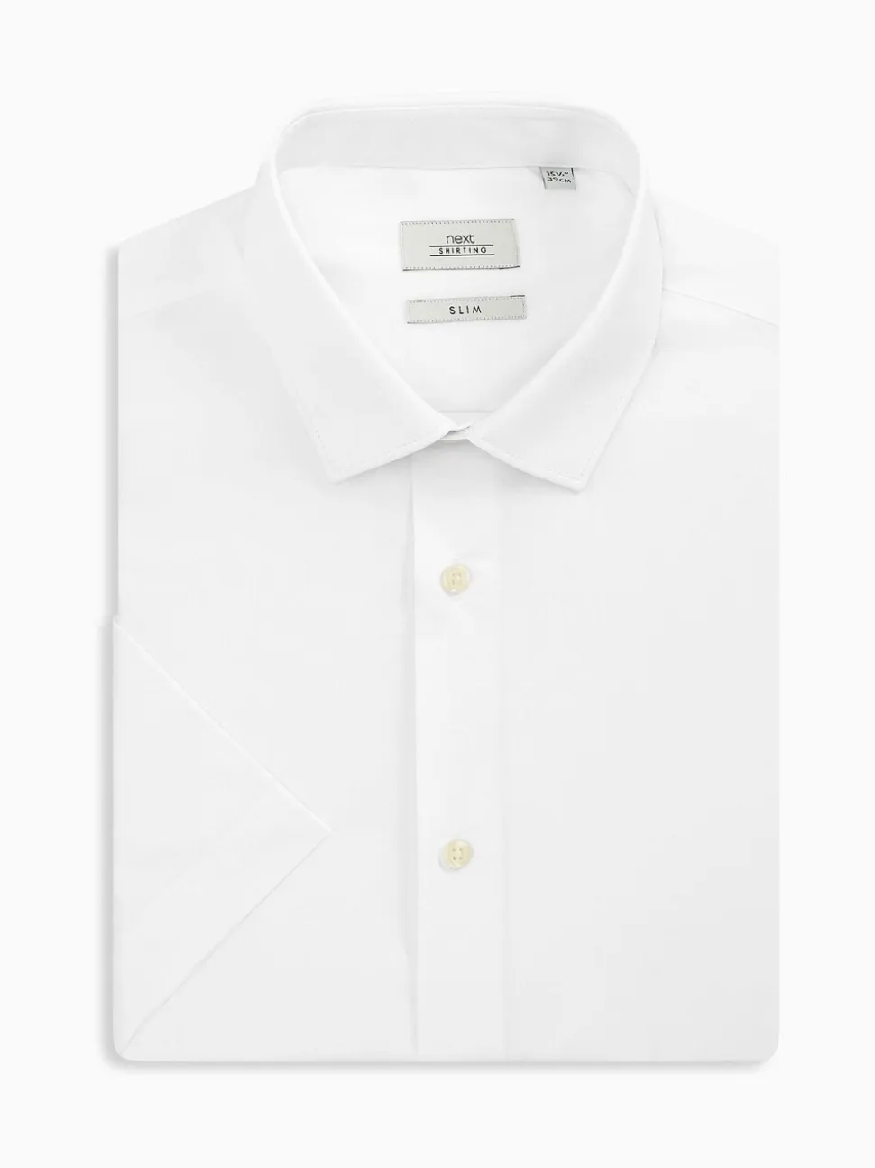 White Slim Fit Easy Care Short Sleeve Smart Shirts 3 Pack