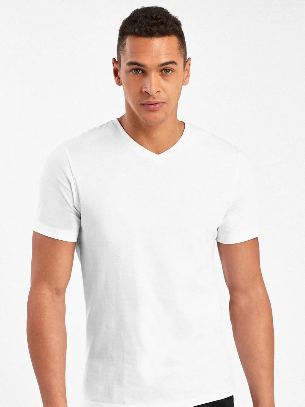 White Slim Fit Essential V-Neck T-Shirt