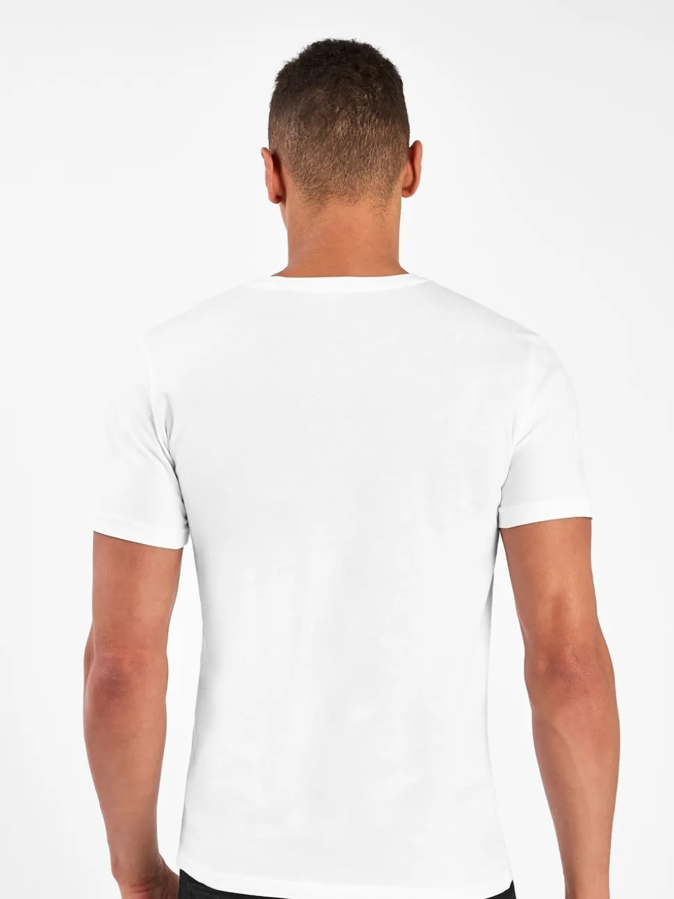 White Slim Fit Essential V-Neck T-Shirt