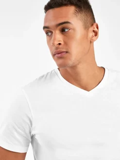 White Slim Fit Essential V-Neck T-Shirt