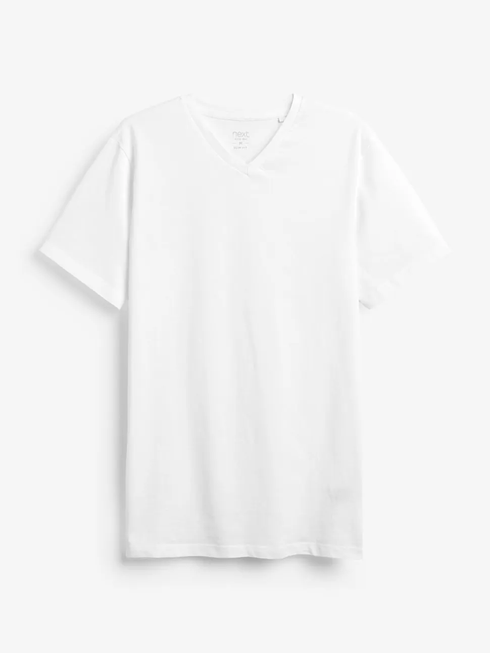 White Slim Fit Essential V-Neck T-Shirt