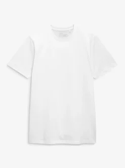 White Slim Fit Essential Crew Neck Cotton T-Shirt