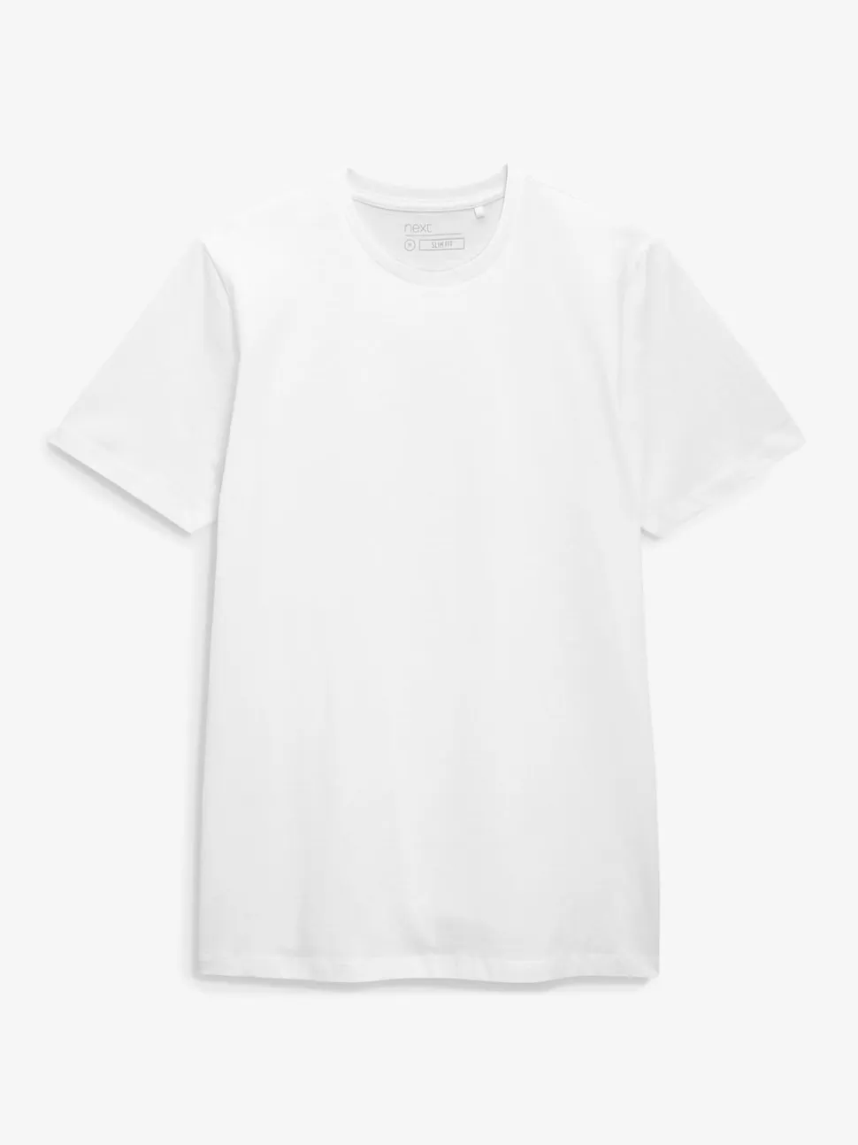 White Slim Fit Essential Crew Neck Cotton T-Shirt