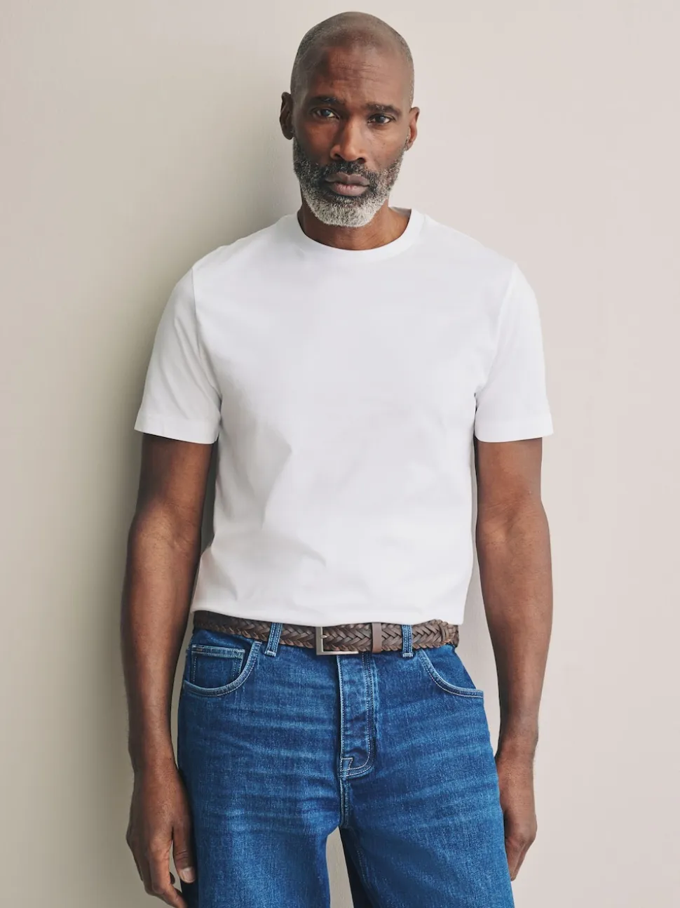 White Slim Fit Signature SUPIMA® Cotton Crew Neck T-Shirt