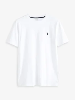 White Slim Fit Stag T-Shirt