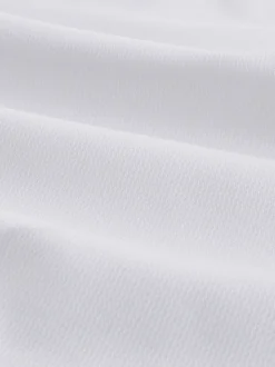 White Slim Fit Textured Wing Collar Dress Shirt