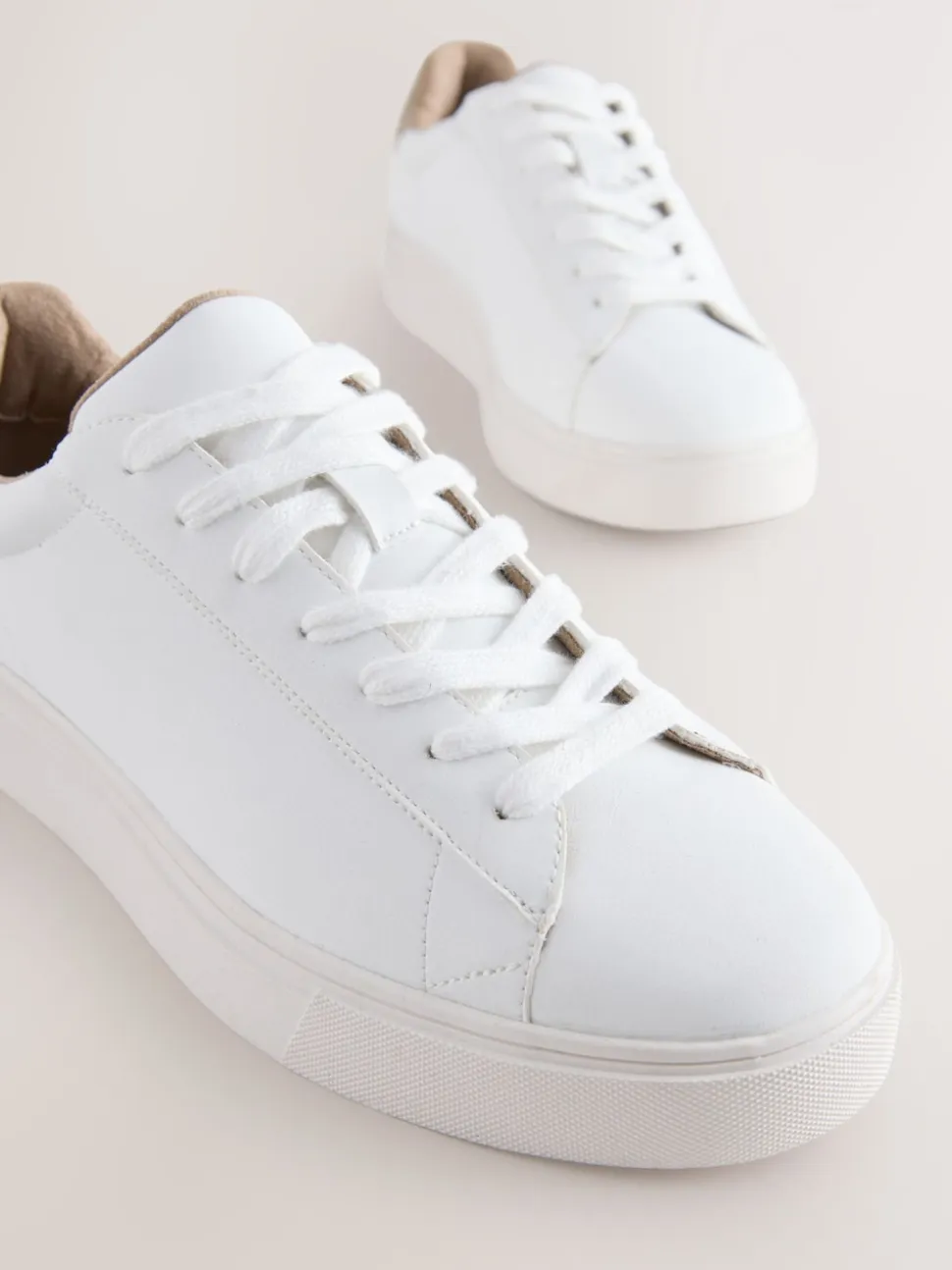 White Smart Casual Longline Trainers