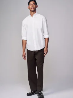 White Soft Touch Oxford Long Sleeve Shirt