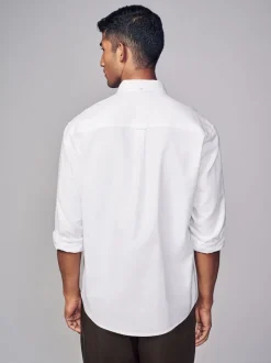 White Soft Touch Oxford Long Sleeve Shirt