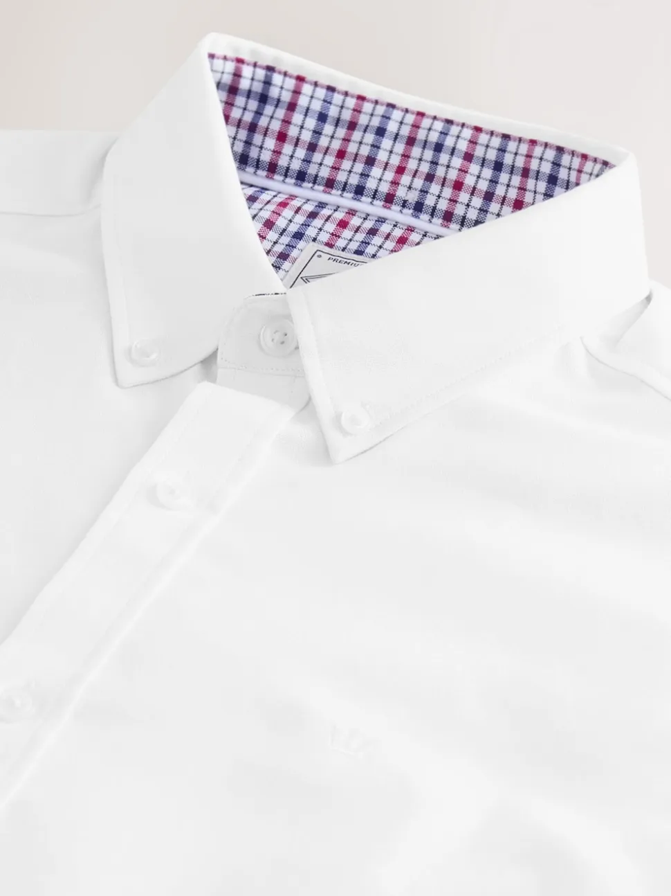 White Stretch Oxford Short Sleeve Shirt