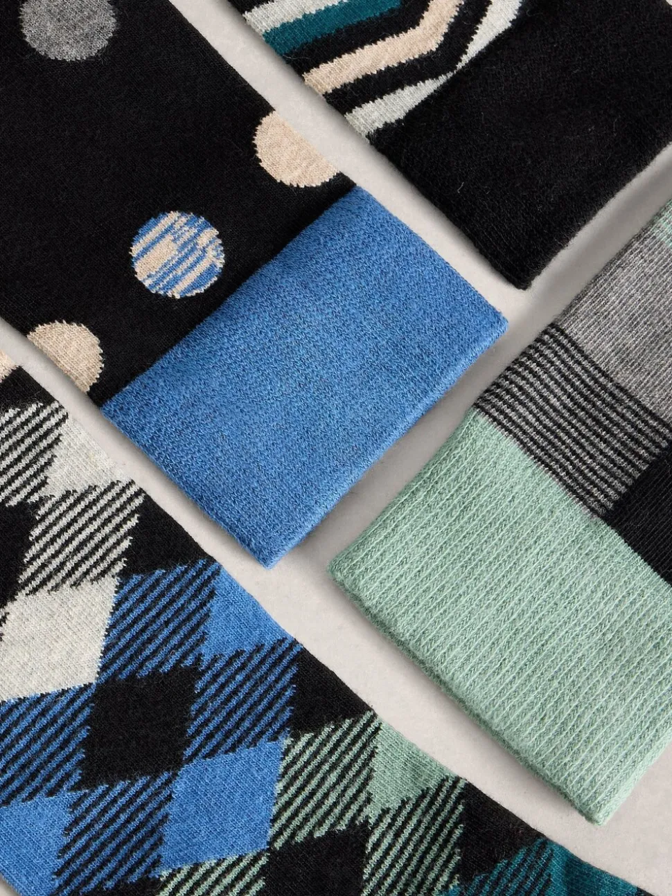 White Stuff Black Bike Pattern Ankle Socks 4 Pack