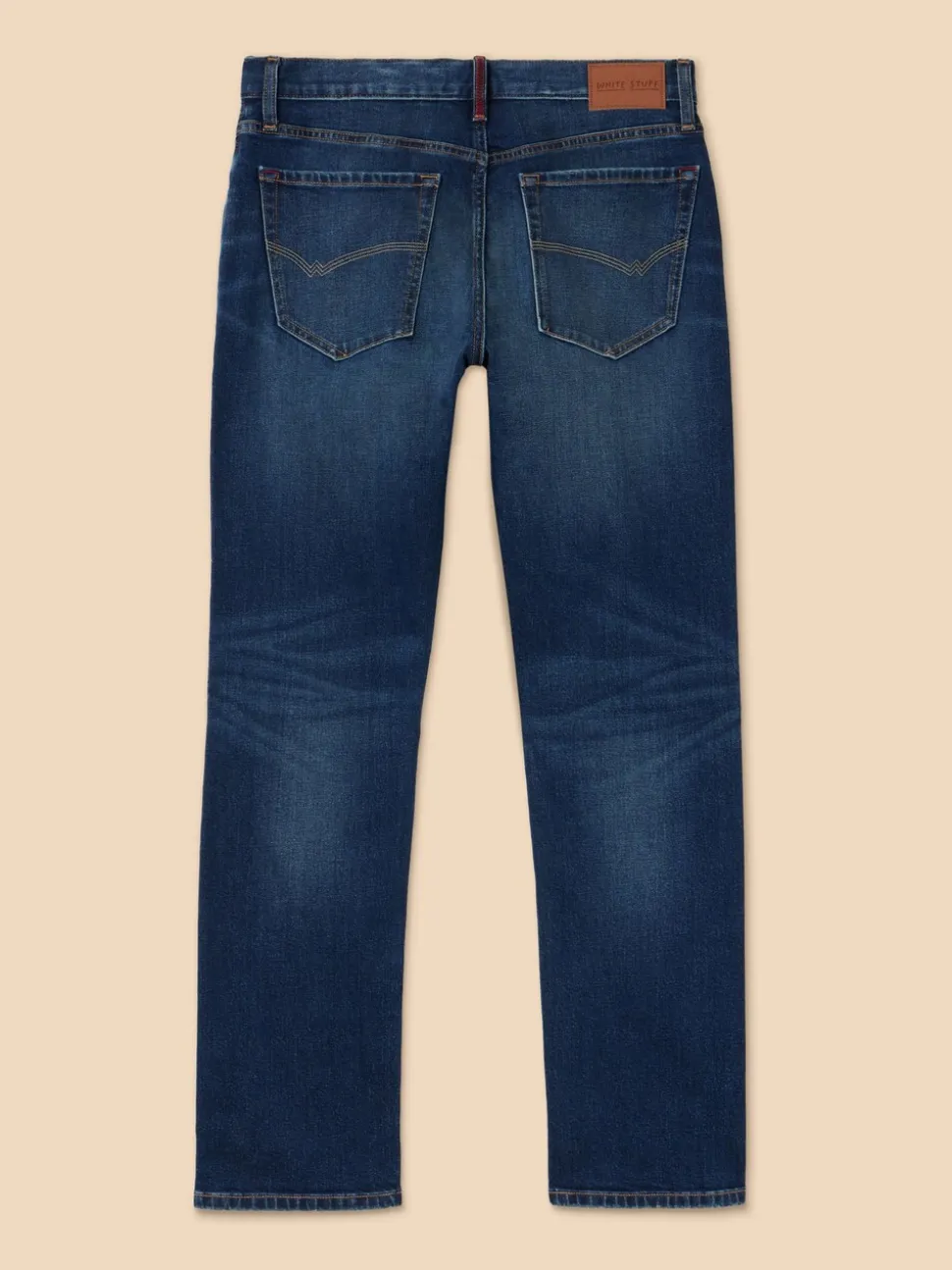 White Stuff Blue Camo Eastwood Straight Jeans
