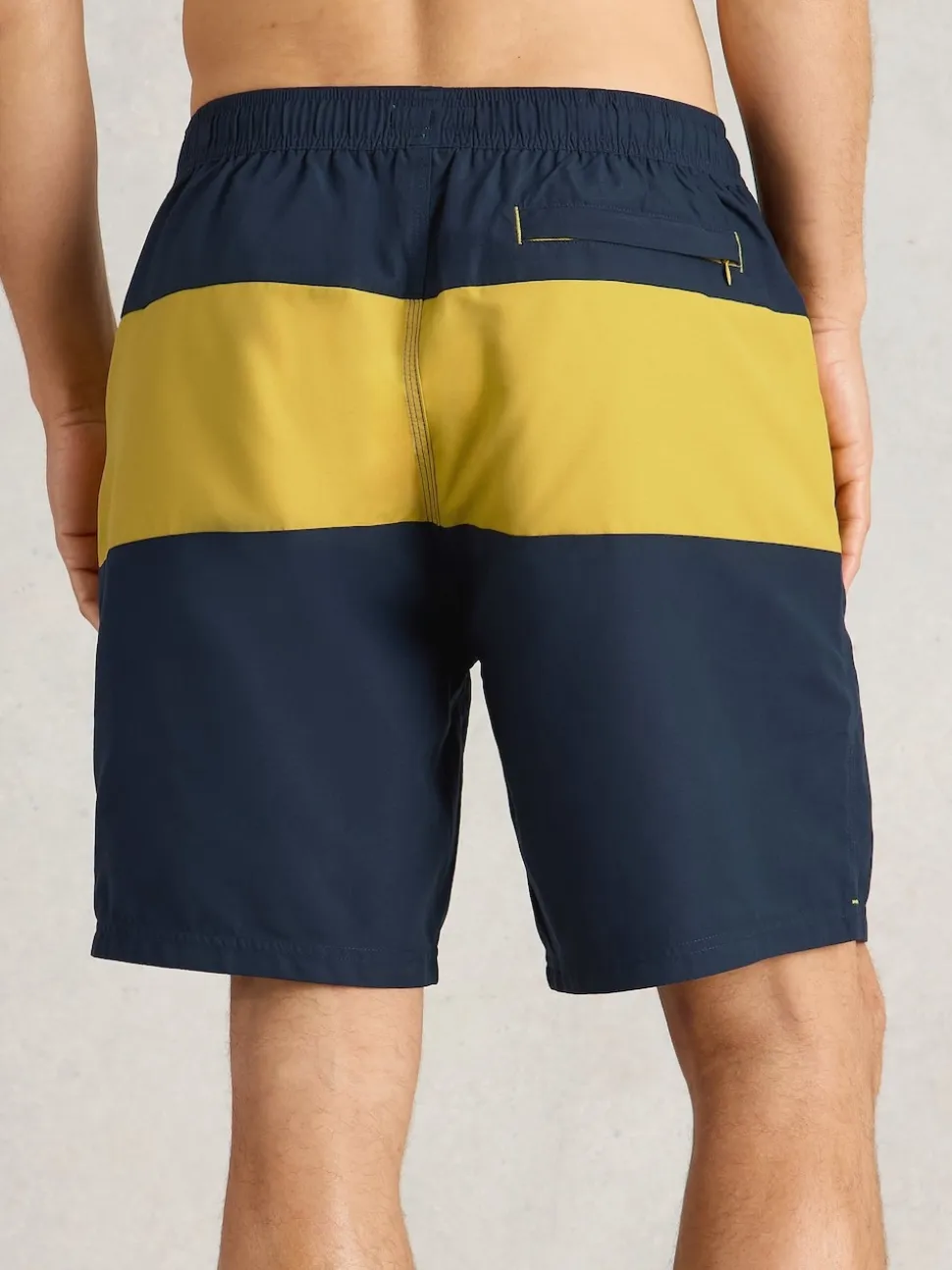 White Stuff Blue Colourblock Volley Swim Shorts