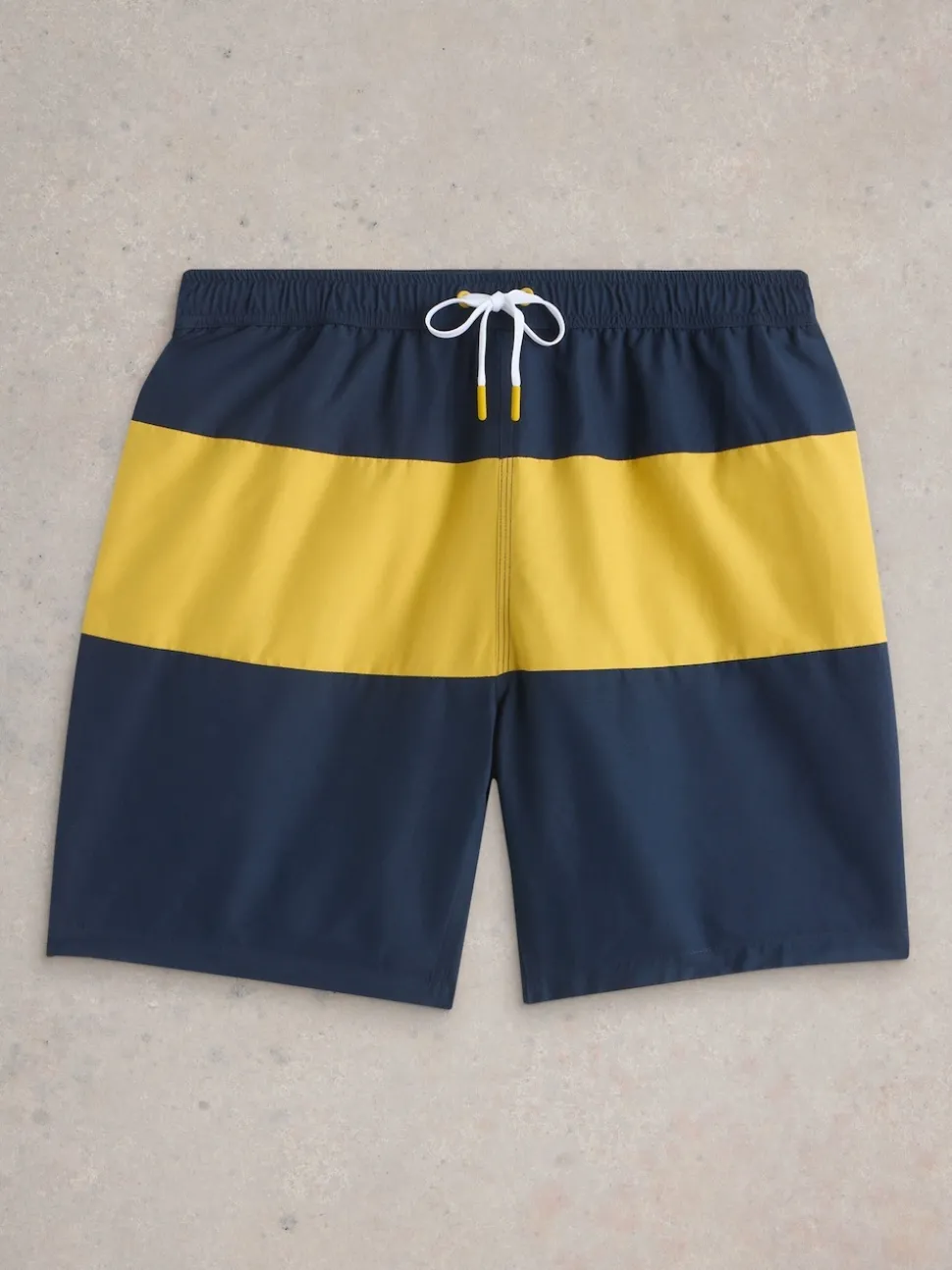 White Stuff Blue Colourblock Volley Swim Shorts