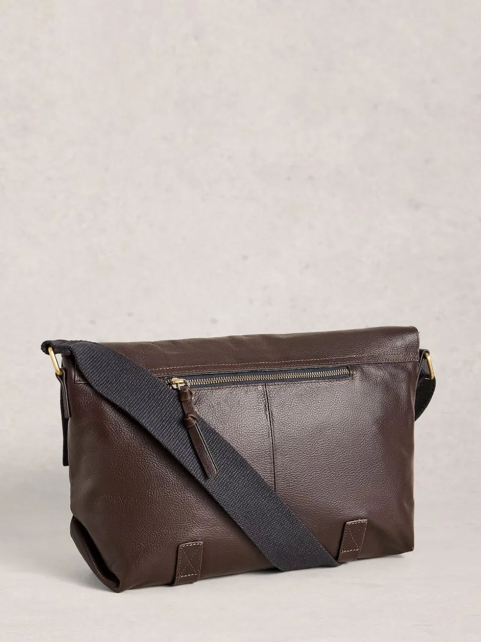 White Stuff Brown Connor Leather Messenger Bag