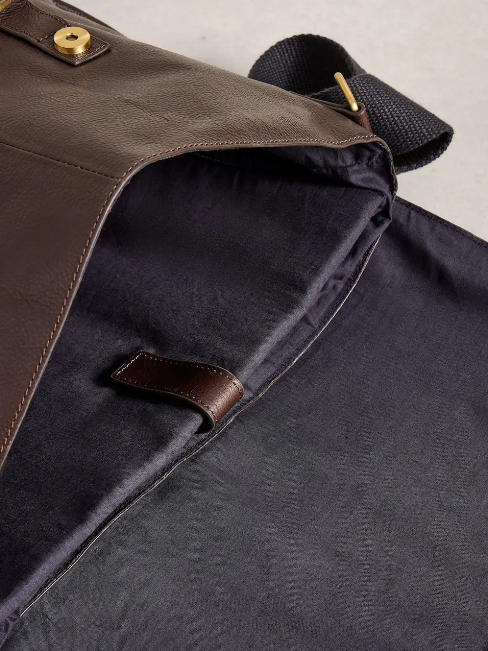 White Stuff Brown Connor Leather Messenger Bag