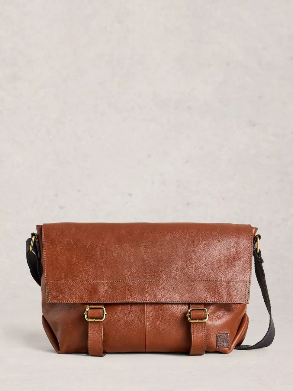 White Stuff Brown Teddy Leather Messenger Bag