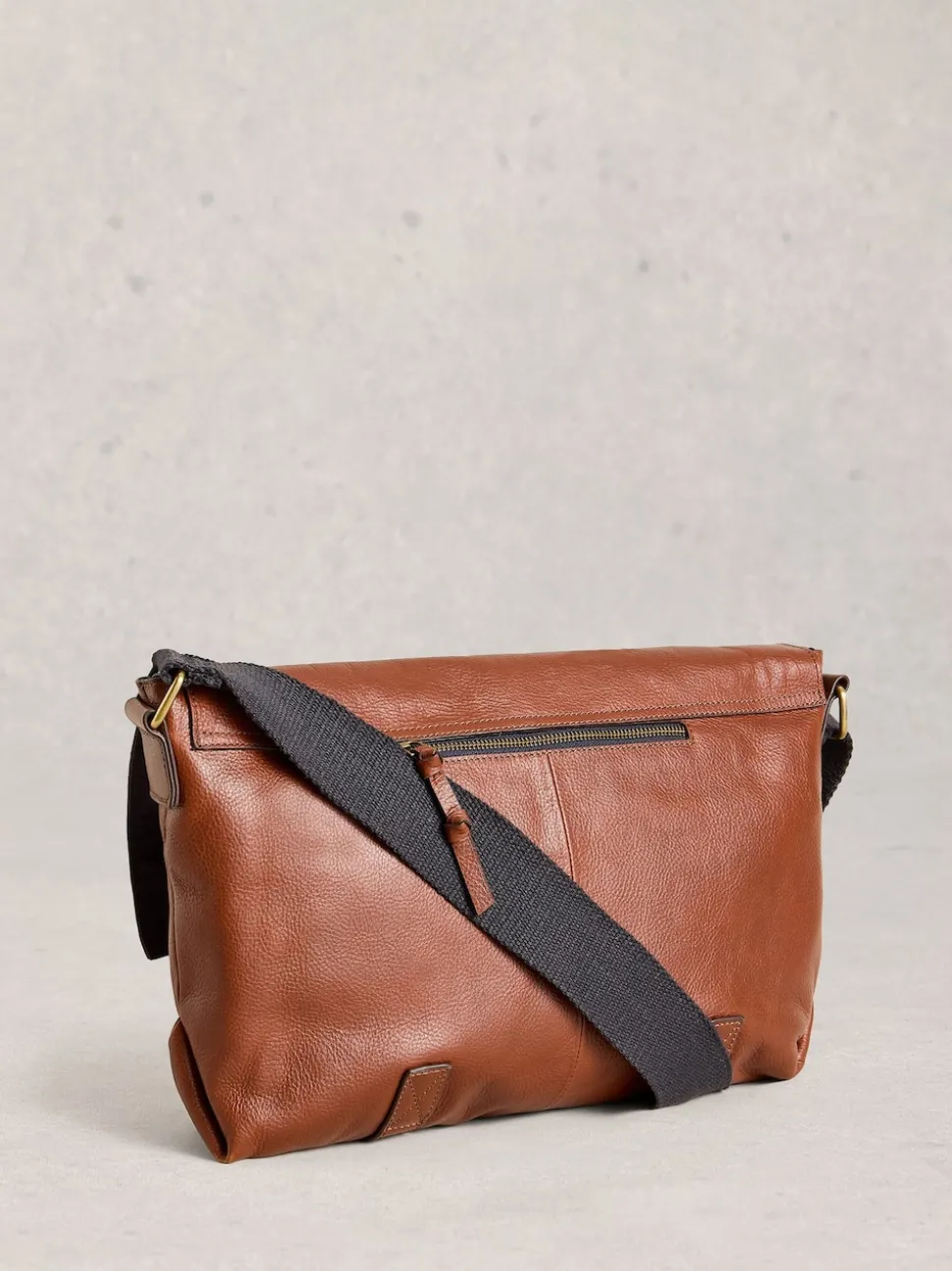 White Stuff Brown Teddy Leather Messenger Bag