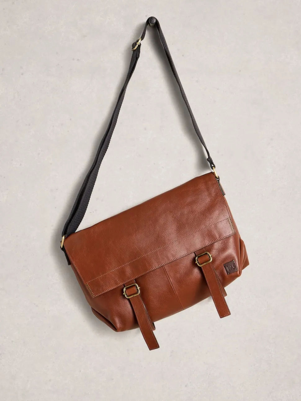 White Stuff Brown Teddy Leather Messenger Bag