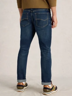 White Stuff Dark Blue Eastwood Zip Fly Straight Jeans