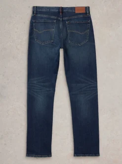 White Stuff Dark Blue Eastwood Zip Fly Straight Jeans