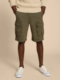 White Stuff Green 100% Cotton Halsall Cargo Shorts